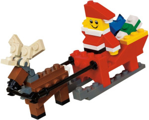 Santa with Sleigh Building Set polybag