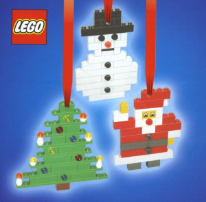 Three Christmas Decorations - Santa, Tree and Snowman