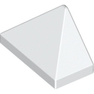 End ridged tile 1x2/45°