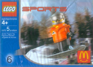 McDonald's Sports Set Number 6 - Orange Vest Snowboarder polybag