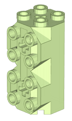 Brick 2x2x3&1/3 octagonal with side studs