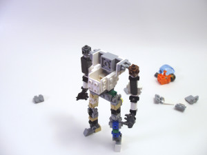 Small posable mech frame with room for minifig