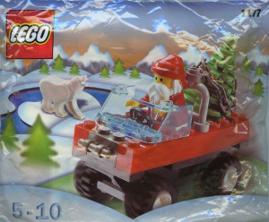 Santa in Truck with Polar Bear polybag