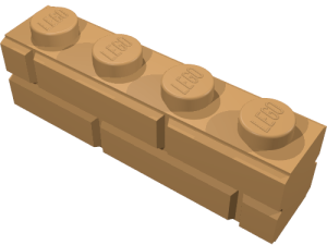 Profile brick 1x4 single gro.