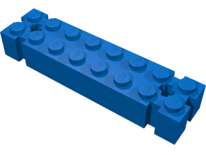 Brick 2 x 8 with Axleholes and 6 Notches