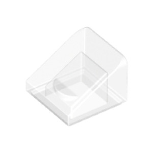 4244369 50746 NEW Lego 100x Genuine Transparent Orange 1x1x2/3 Roof Tile Clear 
