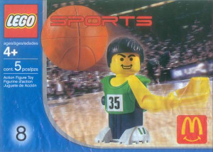 McDonald's Sports Set Number 8 - Green Basketball Player #35 polybag