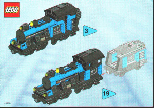 Large Blue Train with Tender KT203