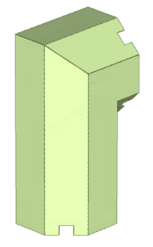 Brick 2x2x3&1/3 octagonal corner