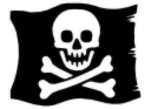 Pirate flag vector graphic