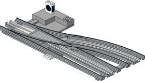 Train Track 12V Tapered Point Left Manual (Straight)